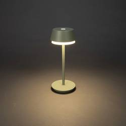Konstsmide 7830-630 Lyon Akumulátorová stolní LED lampa 2.5 W teplá bílá, RGB zeleno-šedá