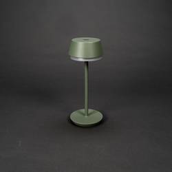 Konstsmide 7830-630 Lyon Akumulátorová stolní LED lampa 2.5 W teplá bílá, RGB zeleno-šedá