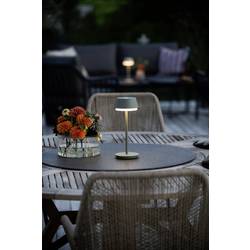 Konstsmide 7830-630 Lyon Akumulátorová stolní LED lampa 2.5 W teplá bílá, RGB zeleno-šedá