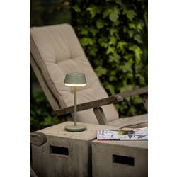Konstsmide 7830-630 Lyon Akumulátorová stolní LED lampa 2.5 W teplá bílá, RGB zeleno-šedá