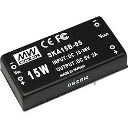 MEAN WELL SKA15B-12 DC/DC měnič napětí 15 W Počet výstupů: 1 x Obsah 1 ks
