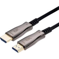 Value kabel Zástrčka HDMI-A 30 m černá 14.99.3483 8K UHD, Aktivní se zesílením signálu, AOC (aktivní optický kabel) HDMI kabel