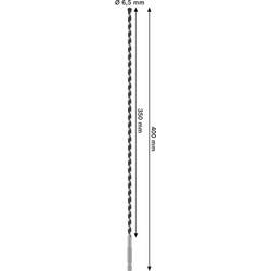 Bosch Accessories 2608706982 2608706982 tvrdý kov spirálový vrták na kámen 6.5 mm Celková délka 400 mm osazen tvrdokovem šestihran 1 ks