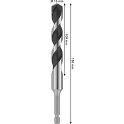Bosch Accessories 2608707000 2608707000 tvrdý kov spirálový vrták na kámen 15 mm Celková délka 150 mm osazen tvrdokovem 1 ks
