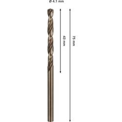 Bosch Accessories 2608577596 2608577596 HSS-Co kovový spirálový vrták Celková délka 75 mm silně legováno válcová stopka 1 ks