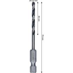 Bosch Accessories 2608577867 2608577867 HSS kovový spirálový vrták 3.3 mm Celková délka 75 mm 1 ks