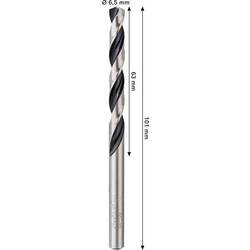 Bosch Accessories 2608577845 2608577845 HSS kovový spirálový vrták 6.5 mm Celková délka 101 mm 1 ks