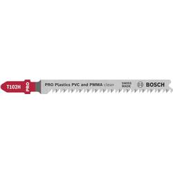 Bosch Accessories 2608667050 List přímočaré pily PRO Plastics PVC clean T102H, 100 mm, 3 ks 3 ks