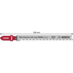 Bosch Accessories 2608667050 List přímočaré pily PRO Plastics PVC clean T102H, 100 mm, 3 ks 3 ks