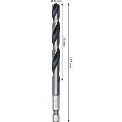 Bosch Accessories 2608577879 2608577879 HSS kovový spirálový vrták 8 mm Celková délka 117 mm 1 ks