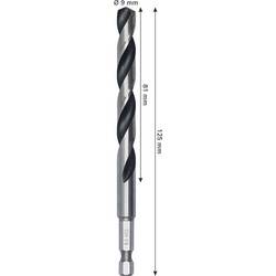 Bosch Accessories 2608577881 2608577881 HSS kovový spirálový vrták 9 mm Celková délka 125 mm 1 ks