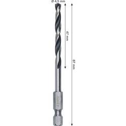 Bosch Accessories 2608577871 2608577871 HSS kovový spirálový vrták 4.5 mm Celková délka 87 mm 1 ks