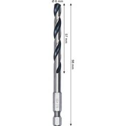 Bosch Accessories 2608577874 2608577874 HSS kovový spirálový vrták 6 mm Celková délka 98 mm 1 ks