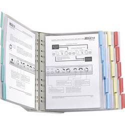 Durable nástěnný držák pohledové tabule Display-System Wall červená, žlutá, zelená, modrá 20 x DIN A4 Počet dodaných průhledných tabulek 20