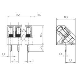 PTR Hartmann 50300100041D svorkovnice pro tiskárny 1.5 mm² Pólů 10 šedá 1 ks