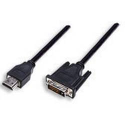 Manhattan HDMI / DVI kabelový adaptér Zástrčka HDMI-A, DVI-D 24+1pol. Zástrčka 1.80 m černá 372503-CG lze šroubovat HDMI kabel