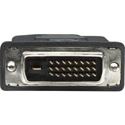 Manhattan HDMI / DVI kabelový adaptér Zástrčka HDMI-A, DVI-D 24+1pol. Zástrčka 1.80 m černá 372503-CG lze šroubovat HDMI kabel