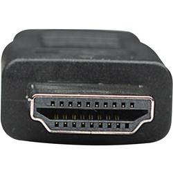 Manhattan HDMI / DVI kabelový adaptér Zástrčka HDMI-A, DVI-D 24+1pol. Zástrčka 1.80 m černá 372503-CG lze šroubovat HDMI kabel