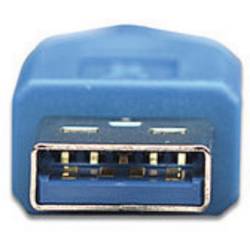 Manhattan USB kabel USB 3.2 Gen1 USB-A zástrčka, USB-A zásuvka 2.00 m modrá pozlacené kontakty, UL certifikace 322379-CG