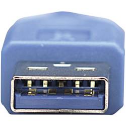 Manhattan USB kabel USB 3.2 Gen1 USB-A zástrčka, USB-A zásuvka 2.00 m modrá pozlacené kontakty, UL certifikace 322379-CG