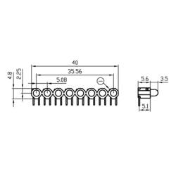 Signal Construct DUHS35820 LED série 8násobná červená (d x š x v) 40 x 4.8 x 9.1 mm