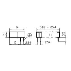 Signal Construct ZAEW1030 LED série 10násobná červená (d x š x v) 25.4 x 14 x 5 mm