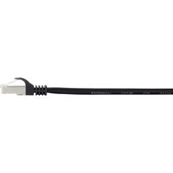 Renkforce RF-4394121 RJ45 síťové kabely, propojovací kabely CAT 5e F/UTP 1.00 m černá prodlužovací kabel s ochranou, pozlacené kontakty 1 ks