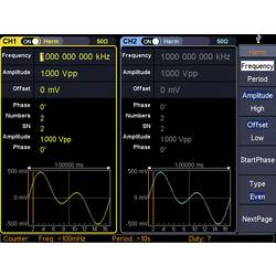 VOLTCRAFT FG-31602T Arbitrární generátor funkcí 1 µHz - 160 MHz 2kanálový arbitrární, šum, pulz, obdélníkový, sinusový, trojúhelník