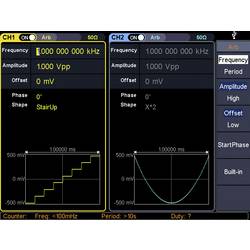 VOLTCRAFT FG-31602T Arbitrární generátor funkcí 1 µHz - 160 MHz 2kanálový arbitrární, šum, pulz, obdélníkový, sinusový, trojúhelník
