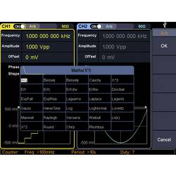 VOLTCRAFT FG-30802T Arbitrární generátor funkcí 1 µHz - 80 MHz 2kanálový arbitrární, šum, pulz, obdélníkový, sinusový, trojúhelník