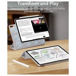 ESR Magnetic Case obal na tablet Apple iPad Pro 11 (2025 & 2024) Pouzdro typu kniha šedá