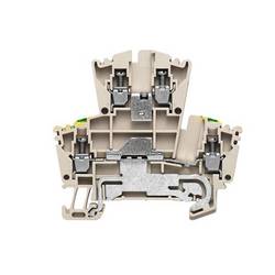 W-Series, Feed-through terminal, Double-tier terminal, Rated cross-section: Screw connection, Direct mounting WDK 2.5DU-PE 1036400000 Tmavě béžová Weidmüller