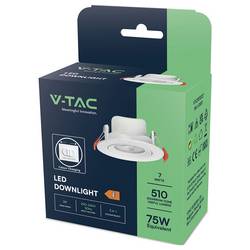 V-TAC 23837 VT-2707CCT LED vestavné svítidlo, třída F (A - G), LED, 7 W, bílá
