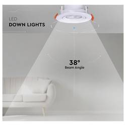 V-TAC 23837 VT-2707CCT LED vestavné svítidlo, třída F (A - G), LED, 7 W, bílá