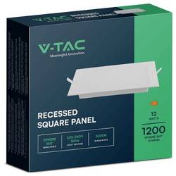 V-TAC 10484 VT-61012 LED panel, třída F (A - G), LED, 12 W, bílá