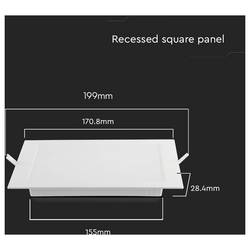 V-TAC 10484 VT-61012 LED panel, třída F (A - G), LED, 12 W, bílá