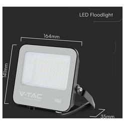 V-TAC VT-4455 231996 venkovní LED reflektor Energetická třída (EEK2021): D (A - G) 50 W Barvy světla (LED svítidlo): teplá bílá
