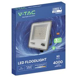 V-TAC VT-44058CCT 240736 venkovní LED reflektor Energetická třída (EEK2021): F (A - G) 50 W Barvy světla (LED svítidlo): teplá až studená bílá