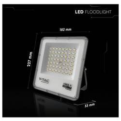 V-TAC VT-44058CCT 240736 venkovní LED reflektor Energetická třída (EEK2021): F (A - G) 50 W Barvy světla (LED svítidlo): teplá až studená bílá
