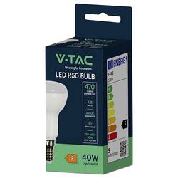 V-TAC 23894 LED Energetická třída (EEK2021) F (A - G) E14 Svítidlo, standardní 4.8 W = 40 W teplá bílá (Ø x d) 50 mm x 50 mm nestmívatelné 1 ks
