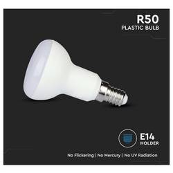 V-TAC 23894 LED Energetická třída (EEK2021) F (A - G) E14 Svítidlo, standardní 4.8 W = 40 W teplá bílá (Ø x d) 50 mm x 50 mm nestmívatelné 1 ks