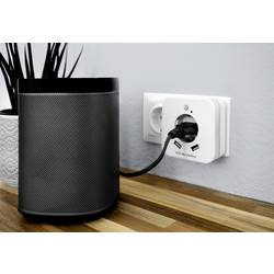 InnTec SLED02 LED noční světlo s PIR senzorem LED teplá bílá bílá, schuko zásuvka