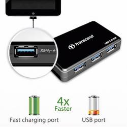 Transcend TS-HUB3K USB Hub 4 porty USB-A USB 3.0 5 GBit/s černá TS-HUB3K