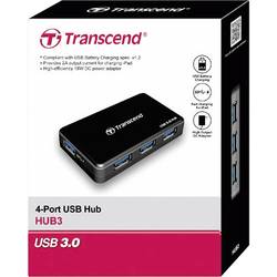 Transcend TS-HUB3K USB Hub 4 porty USB-A USB 3.0 5 GBit/s černá TS-HUB3K
