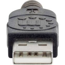 Manhattan USB kabel USB 2.0 USB-A zástrčka, USB-A zásuvka 10.00 m černá 150248