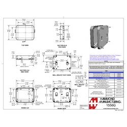 Hammond Electronics 1556GWH univerzální pouzdro 200 x 160 x 45 plast ABS zpomalující hoření bílá 1 ks