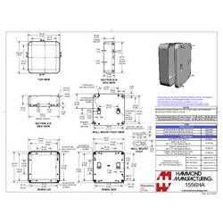 Hammond Electronics 1556HABK univerzální pouzdro 200 x 200 x 70 plast ABS zpomalující hoření černá 1 ks