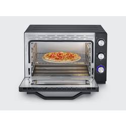 Severin 2073 mini trouba funkce časovače, funkce grilování, s kamenem na pečení pizzy 60 l