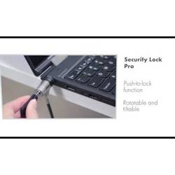 Dicota kabelový zámek pro notebooky, kódový zámek s klíčem další klíč slouží jako náhradní 2 m Security T-Lock Pro, Single (3 x 7 mm slot)