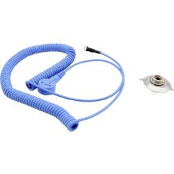 Quadrios ESD zemnicí kabel 1.80 m svorka, tlačítko 10 mm, přípojka s kabelovým očkem